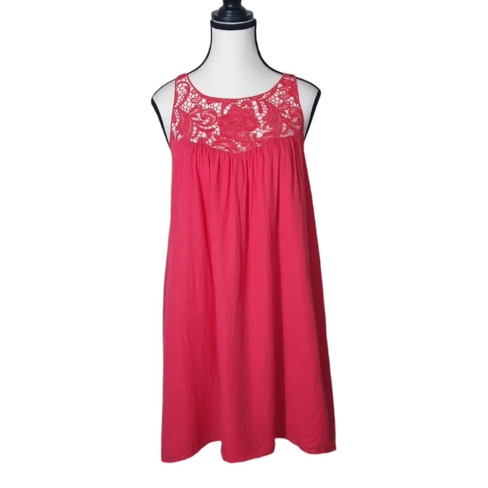 BB‎ Dakota boho floral lace mini babydoll style summer mini dress size small